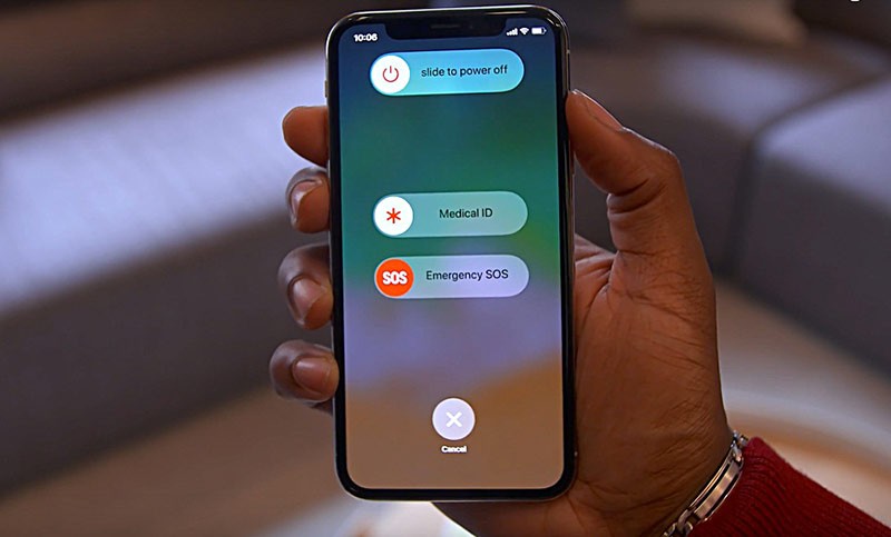 Выключение Iphone X