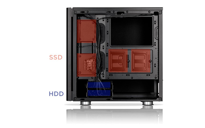 Размещение SSD и HDD