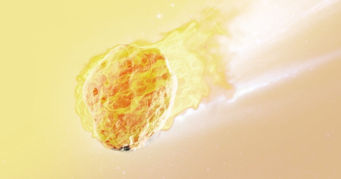 Огненный шар, летящий на землю