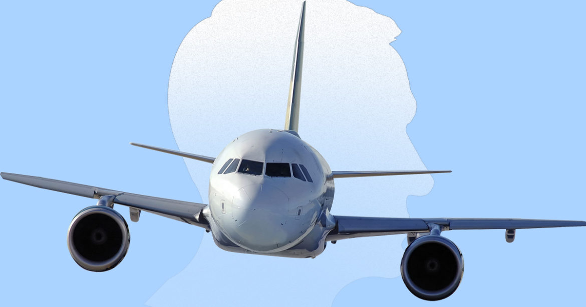 Самолет в небе