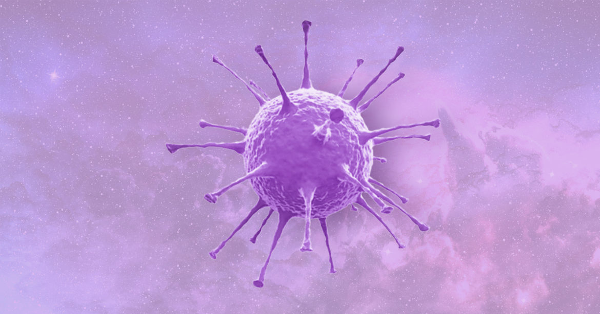 Бактерии в космосе иллюстрация