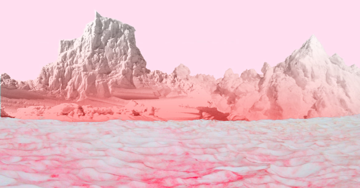 Красный снег в Антарктиде иллюстрация