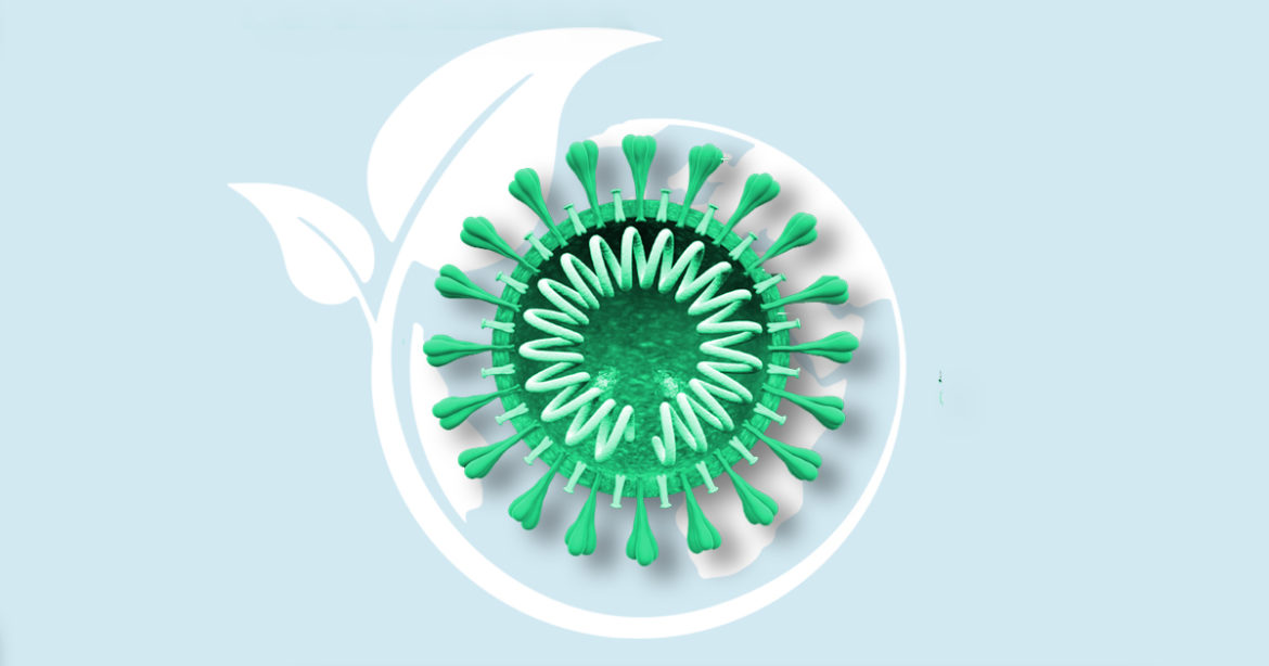 Короновирус и экология иллюстрация