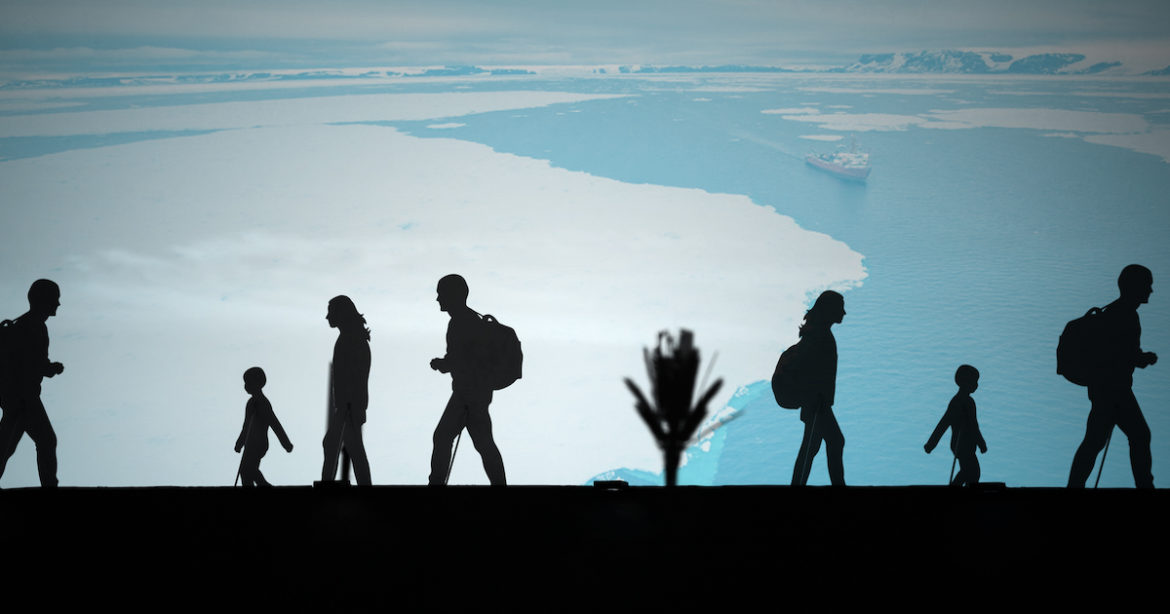 Климатические беженцы иллюстрация