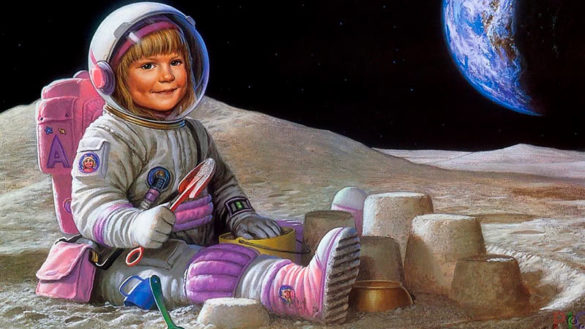 Ребенок космонавт рисунок