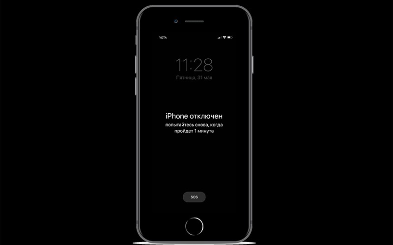 iPhone отключен фото